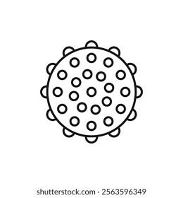 Massage ball icon Simple thin line flat symbol