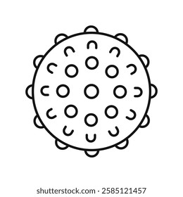 Massage ball icon. simple thin line vector icon