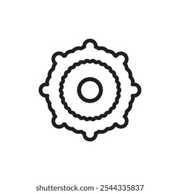 Massage ball icon Vector flat thin line illustration