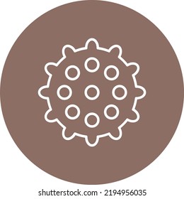 Massage Ball line circle icon vector image. Can also be used for web apps, mobile apps and print media.