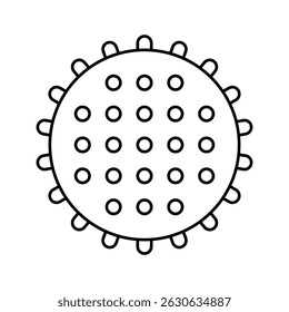 Massage ball line icon editable stroke modern vector for wellness fitness applications health-related websites apps  promotional materials massage therapy relaxation orthopedics and rehabilitation