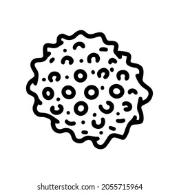 icono simple del doodle de la línea de bola de masaje