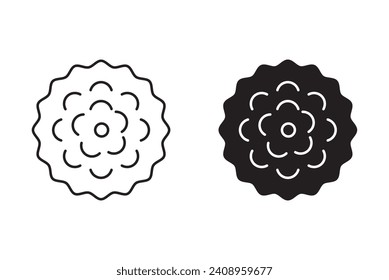 Massage ball outline icon collection or set. Massage ball Thin vector line art
