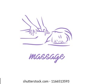 Massage body relax vector illustration isolated on white background 