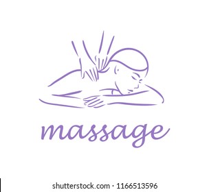 Massage body relax vector illustration isolated on white background 
