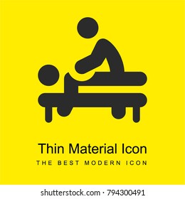 Massage bright yellow material minimal icon or logo design