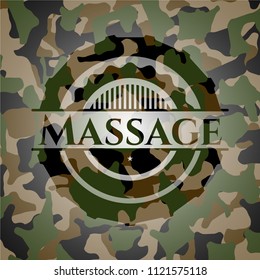 Massage camouflaged emblem