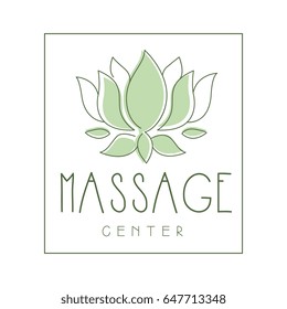 Massage center logo symbol vector Illustration