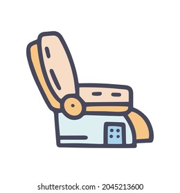 Massage Chair Color Vector Doodle Simple Icon