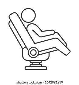 Massage Chair Icon on White Background. Line Style Vector