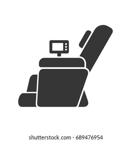 Massage Chair Icon on White Background. Vector