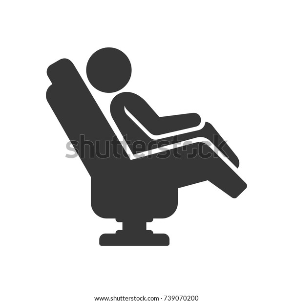 Massage Chair Icon\
on White Background.\
Vector