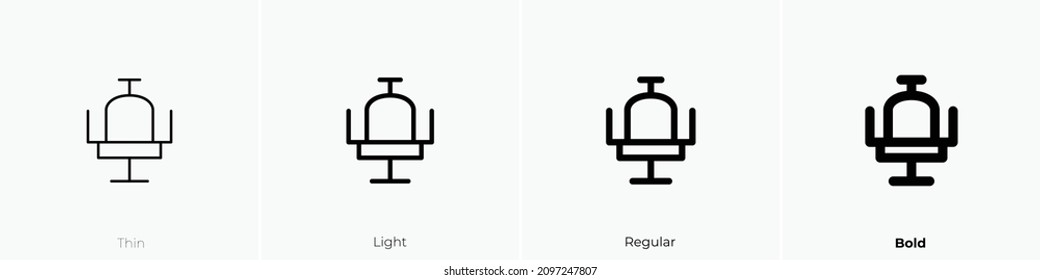 massage chair one icon. Thin, Light Regular And Bold style design isolated on white background