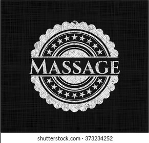 Massage chalkboard emblem