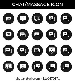 Massage and chat bubble Icon Set