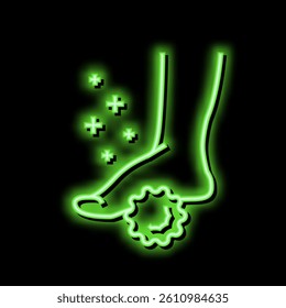 massage flat feet neon light sign vector. massage flat feet illustration