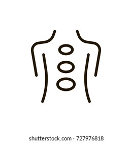 Massage flat icon. Single high quality outline symbol of spa for web design or mobile app. Thin line signs of beauty for design logo, visit card, etc. Outline logo of massage