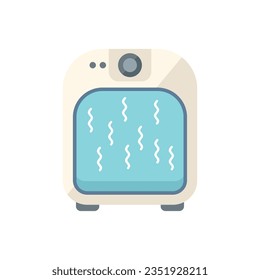 Massage foot bath icon flat vector. Spa water. Body female isolated