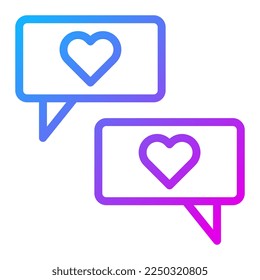 massage gradient purple valentine illustration vector and logo new year icon perfect. Icon sign from modern collection for web. Nice design perfect.