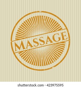 Massage grunge stamp
