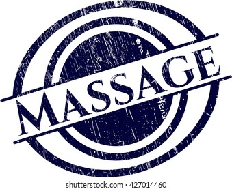 Massage grunge style stamp