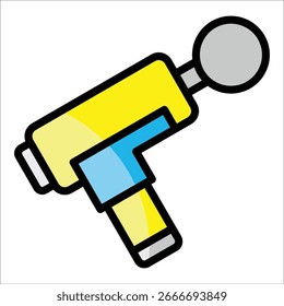 Elemento de icono de pistola de masaje para diseño