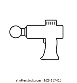 Massage Gun Line Icon. Vector.