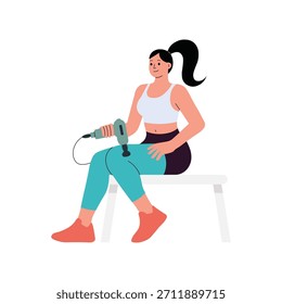 Massage Gun Vector Flat Illustration EPS 10 file