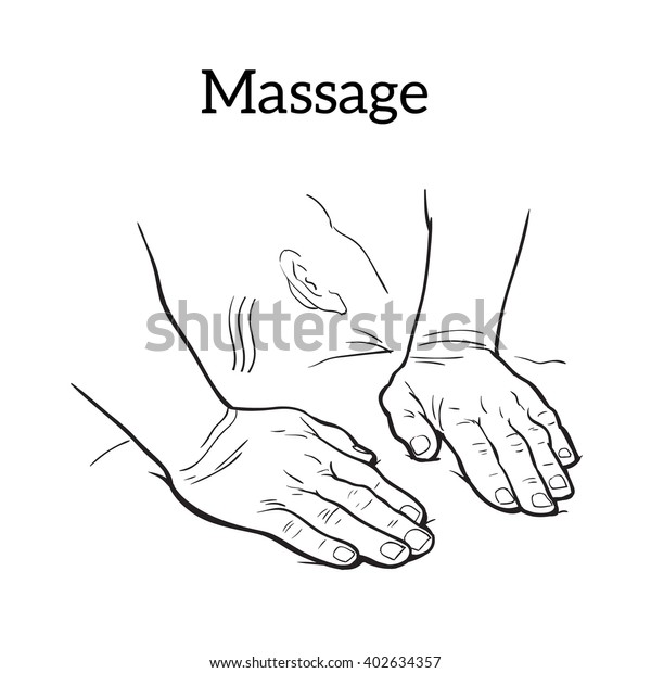 Massage Hands Vector Illustration Hands Which Stock Vector Royalty Free 402634357 