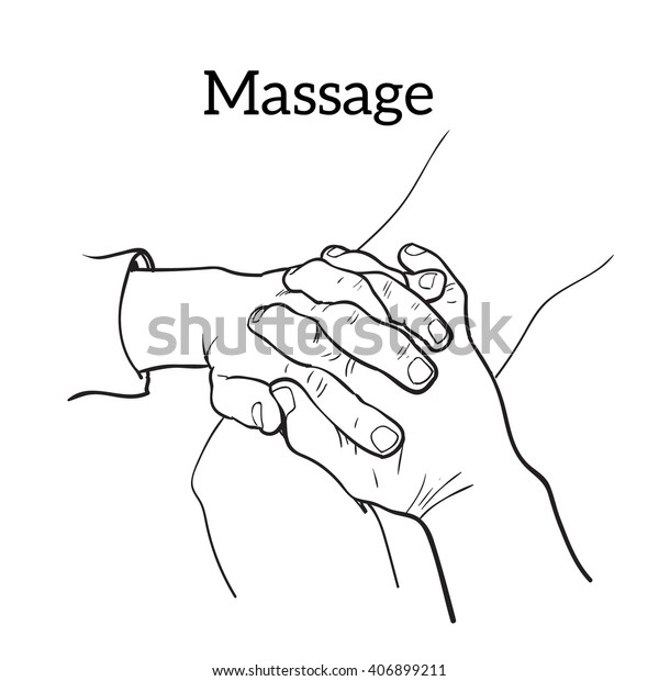 Massage Hands Vector Illustration Hands Which Stock Vector Royalty Free 406899211 6105