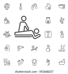 Massage Icon. beauty set of icons