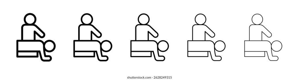 Massage icon in black. Vector illustration for graphic design