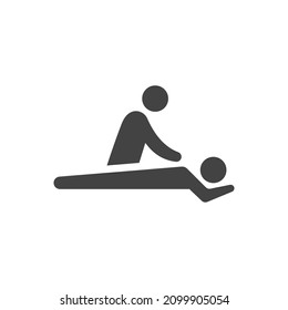 Massage Icon Black and White Vector Graphic