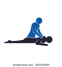 Massage icon, Body massage concept vector isolated sign.