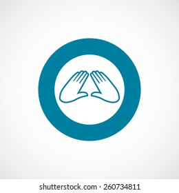 Massensymbol, fett blauer Kreis, weißer Hintergrund  