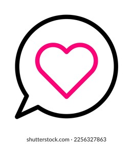 massage icon duocolor red valentine illustration vector element and symbol perfect. Icon sign from modern collection for web.