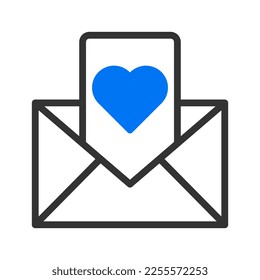 massage icon duotune blue valentine illustration vector element and symbol perfect. Icon sign from modern collection for web.
