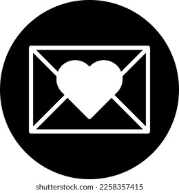 massage icon filled black white style valentine illustration vector element and symbol perfect. Icon sign from modern collection for web.