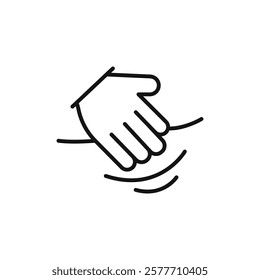 Massage icon Flat simple outline