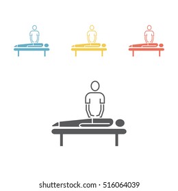 Massage Icon. Flat icon. Vector illustration