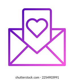 massage icon gradient purple pink style valentine illustration vector element and symbol perfect. Icon sign from modern collection for web.