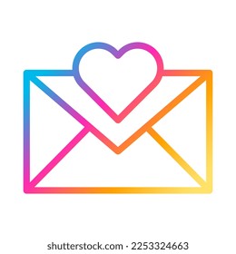 massage icon gradient style valentine vector illustration perfect. Icon sign from modern collection for web. Nice design perfect.