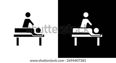 Massage icon illustration element design. black glyph icons