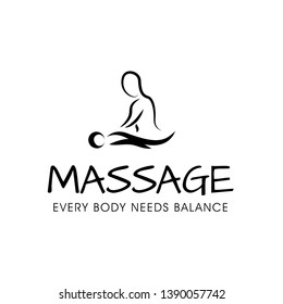 Massage Icon , Isolated Vector Logo Template