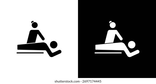 Ícone de massagem, elementos de logotipo de designs gráficos