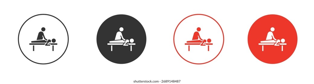 Ícone Massagem Logotipos. Modelo de design de ícone de vetor plano