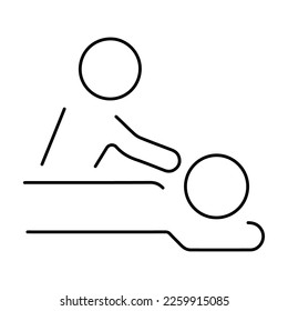 massage icon on white background, vector illustration.