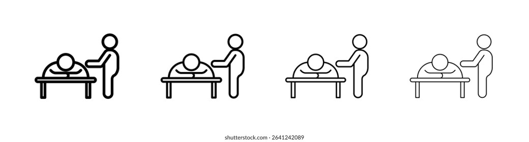 Massage icon Outline sign symbol set