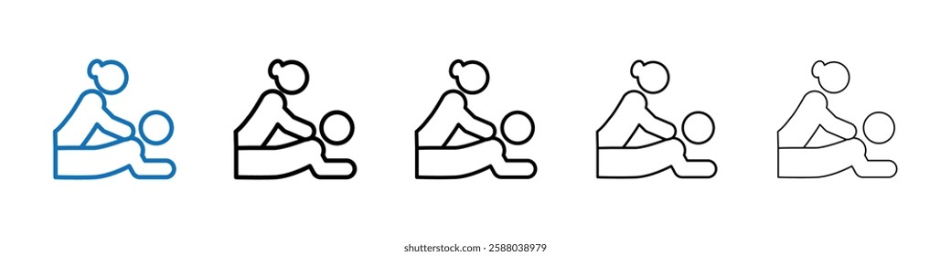 Massage icon Outline vector logo for web ui