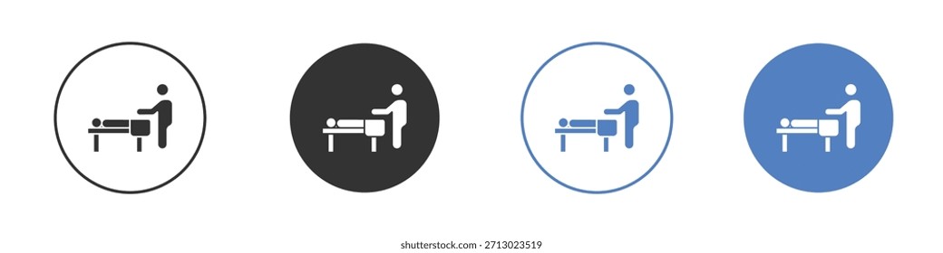 Ícone de massagem minimalista simples Vetor EPS